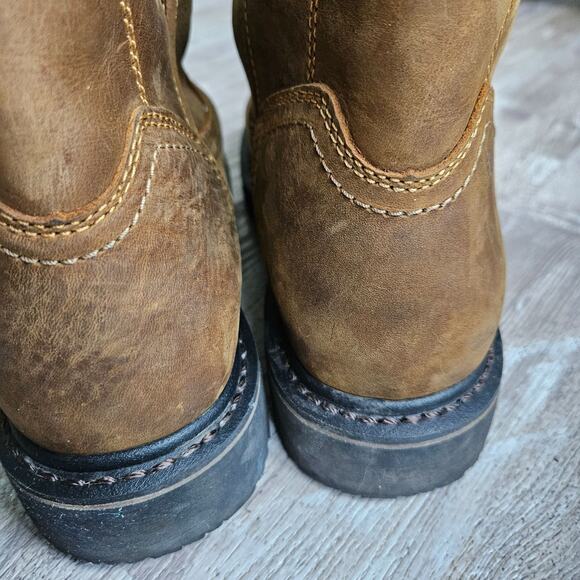 Hytest Ryder Wellington Steel Toe Safety Work Boots Mens Size 10 Brown Leather - Picture 8 of 16